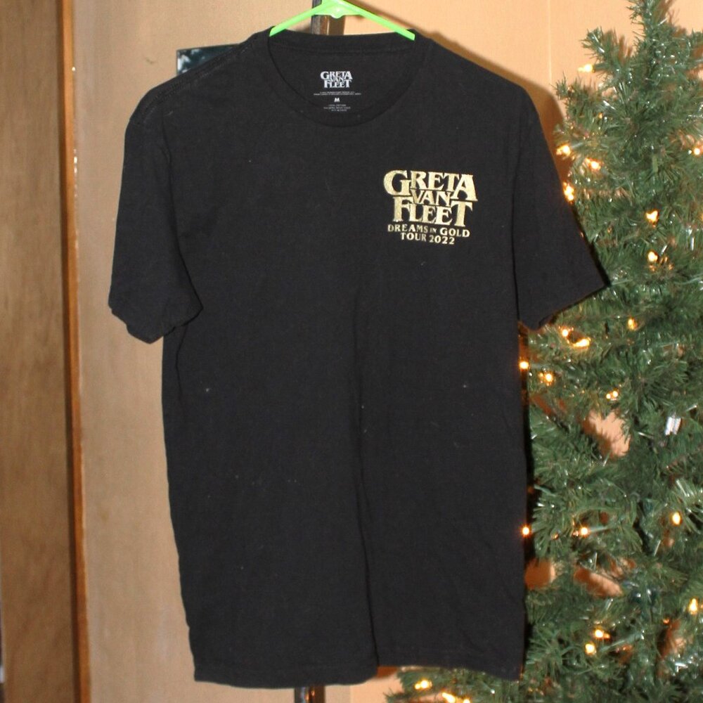 Greta Van Fleet Dreams in Gold 2022 Concert Tour T-Shirt
